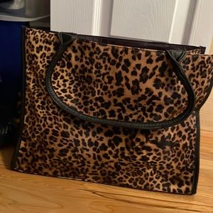 Neiman Marcus leopard print tote bag
